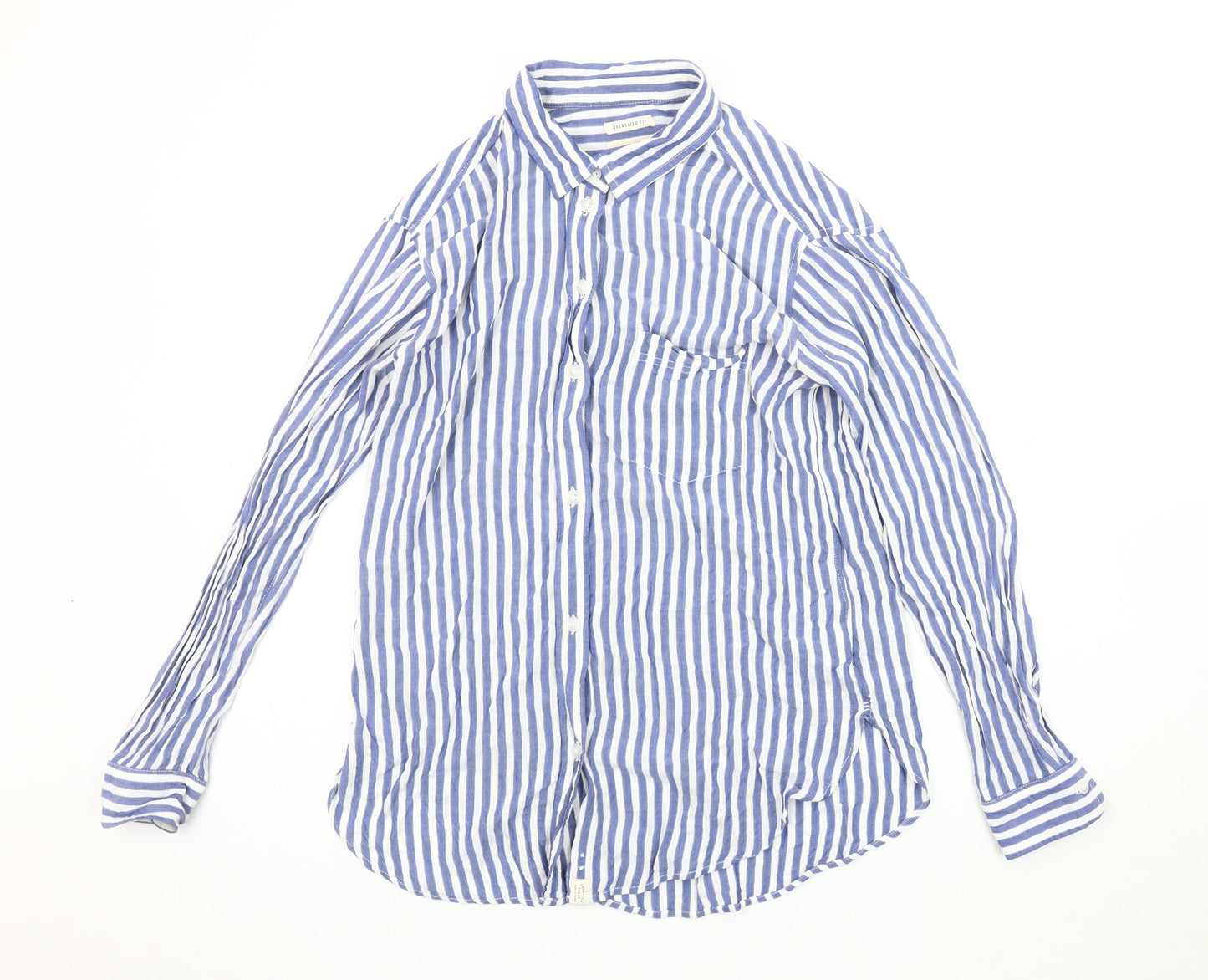 American Eagle Outfitters Women's Blue Button-Up Shirt - S