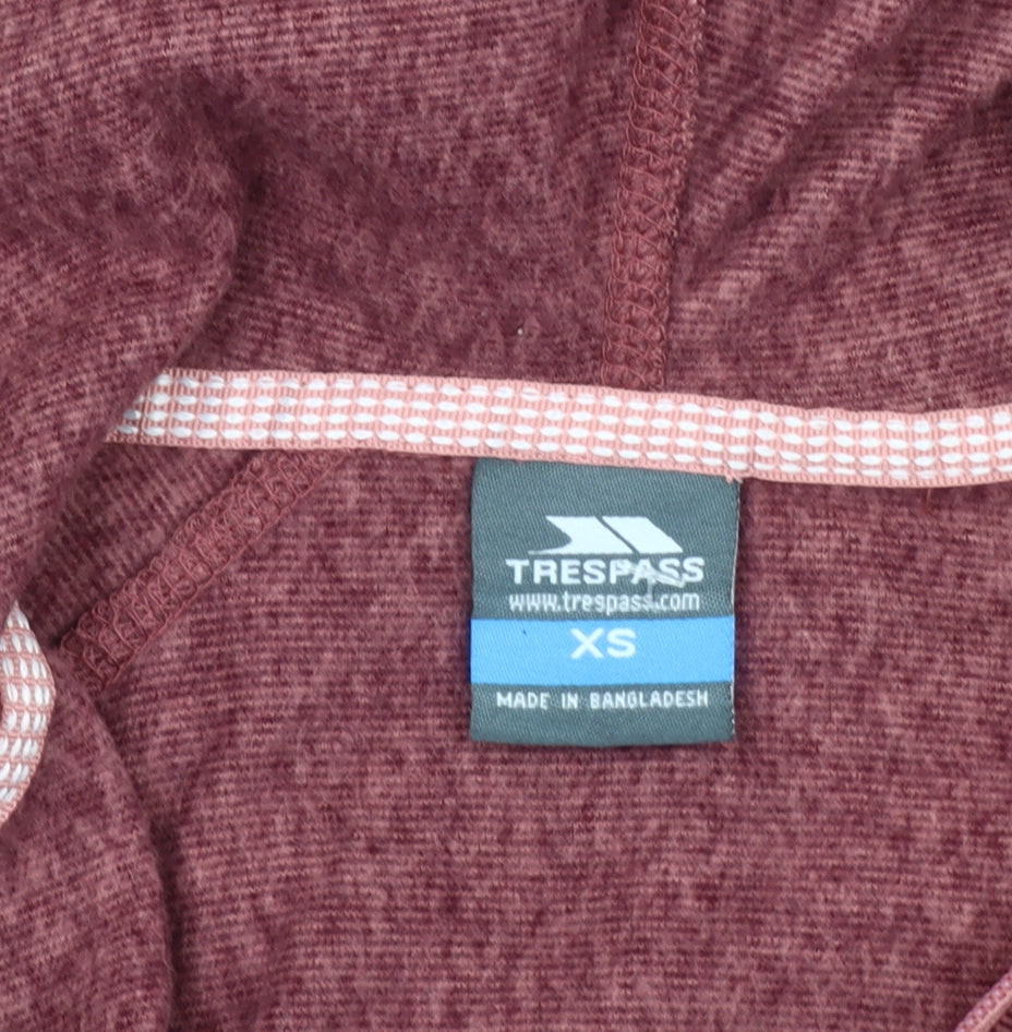 Trespass Women's XS Red Hooded Full-Zip Jacket