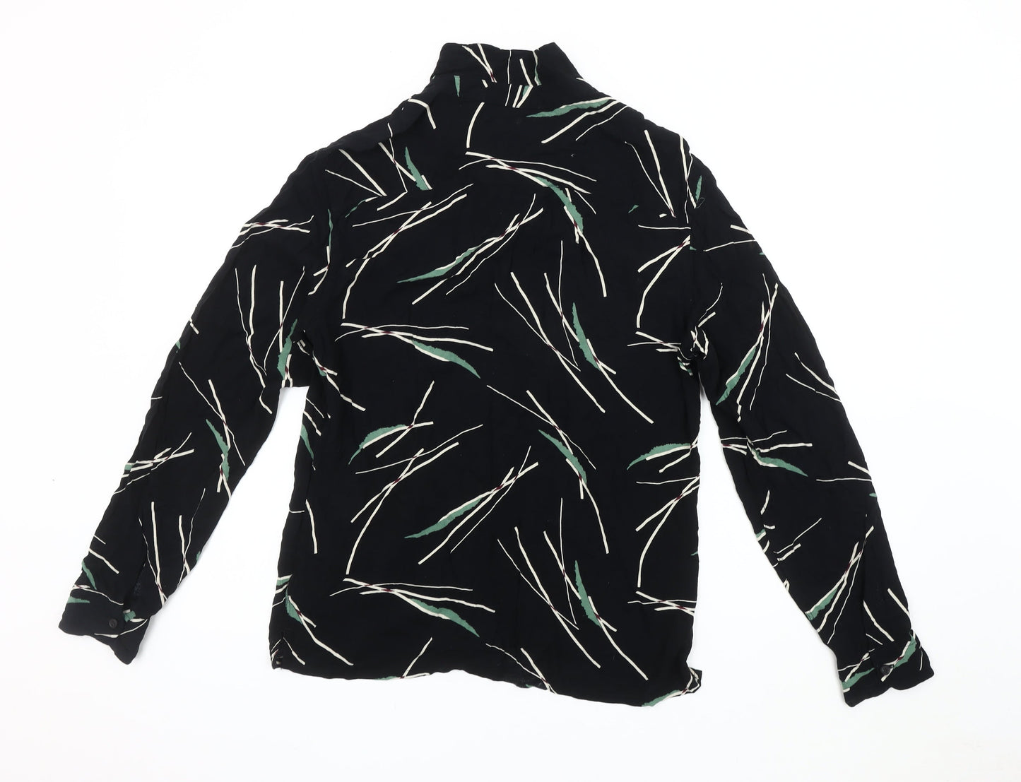 AllSaints Women's Black Button-Up Shirt - Medium