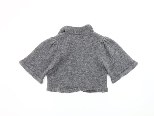 United Colors of Benetton Women's Grey Short Sleeve Cardigan S