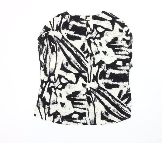 Next Women's Black Animal Print Top Size 16