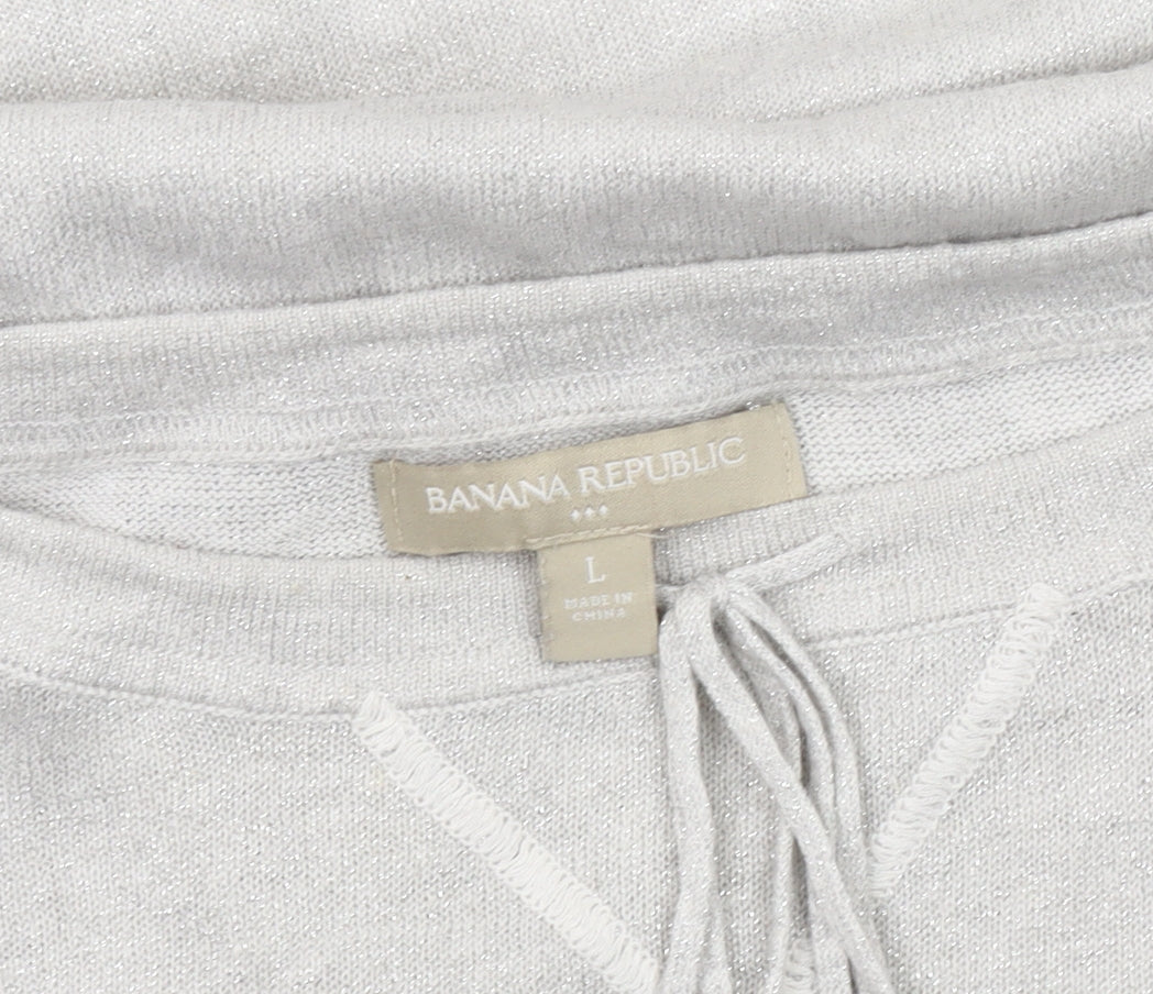 Banana Republic Women's Ivory Knit Pullover Jumper Size L