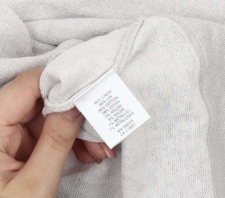 Banana Republic Women's Ivory Knit Pullover Jumper Size L