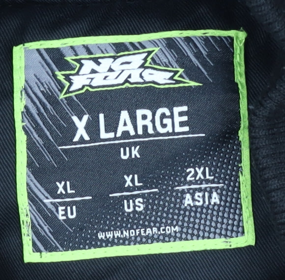 No Fear Men's Black XL Bomber Jacket