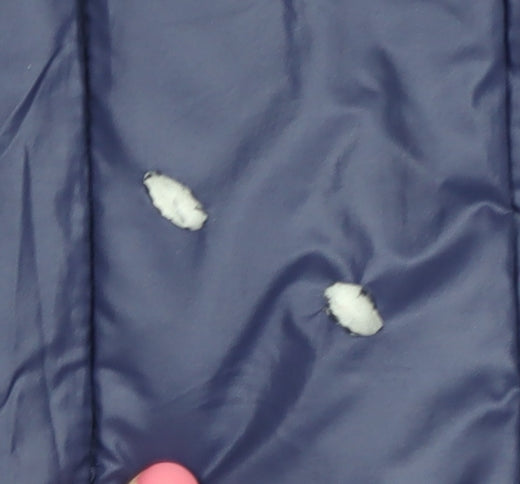 Michael Kors Women's Blue Puffer Jacket, Size L