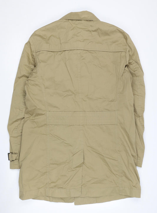 Boss Men's Beige Trench Coat - Size 42R