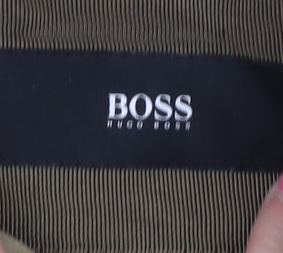 Boss Men's Beige Trench Coat - Size 42R