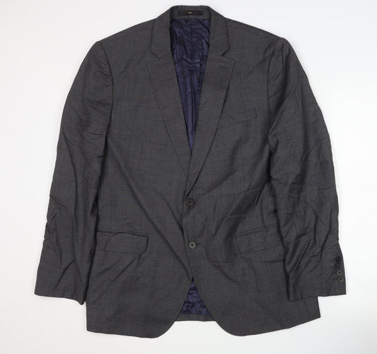 Jaeger Men's Regular Fit Grey Blazer Size 44R