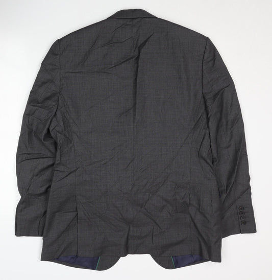 Jaeger Men's Regular Fit Grey Blazer Size 44R
