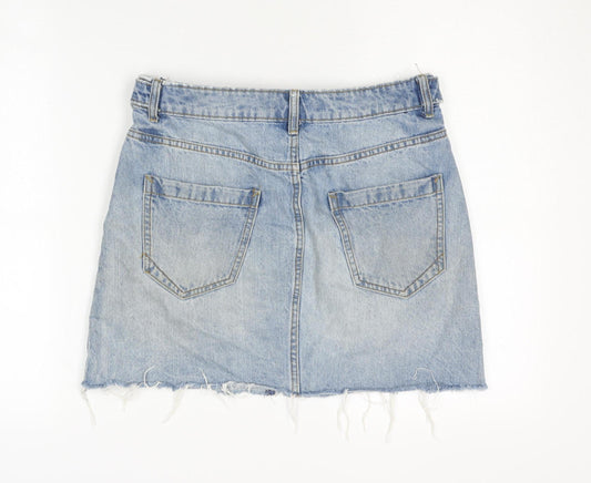 Zara Women’s Blue Denim Mini Skirt Size 8 Casual