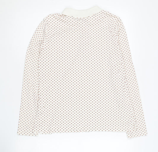 Womens UK Size S Lands' End White 100% Cotton Blouse