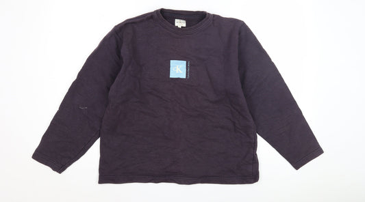 Calvin Klein Unisex Purple Sweatshirt Medium Size