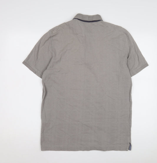Tom Tailor Men's Grey Polo Shirt - Medium, Classic Style