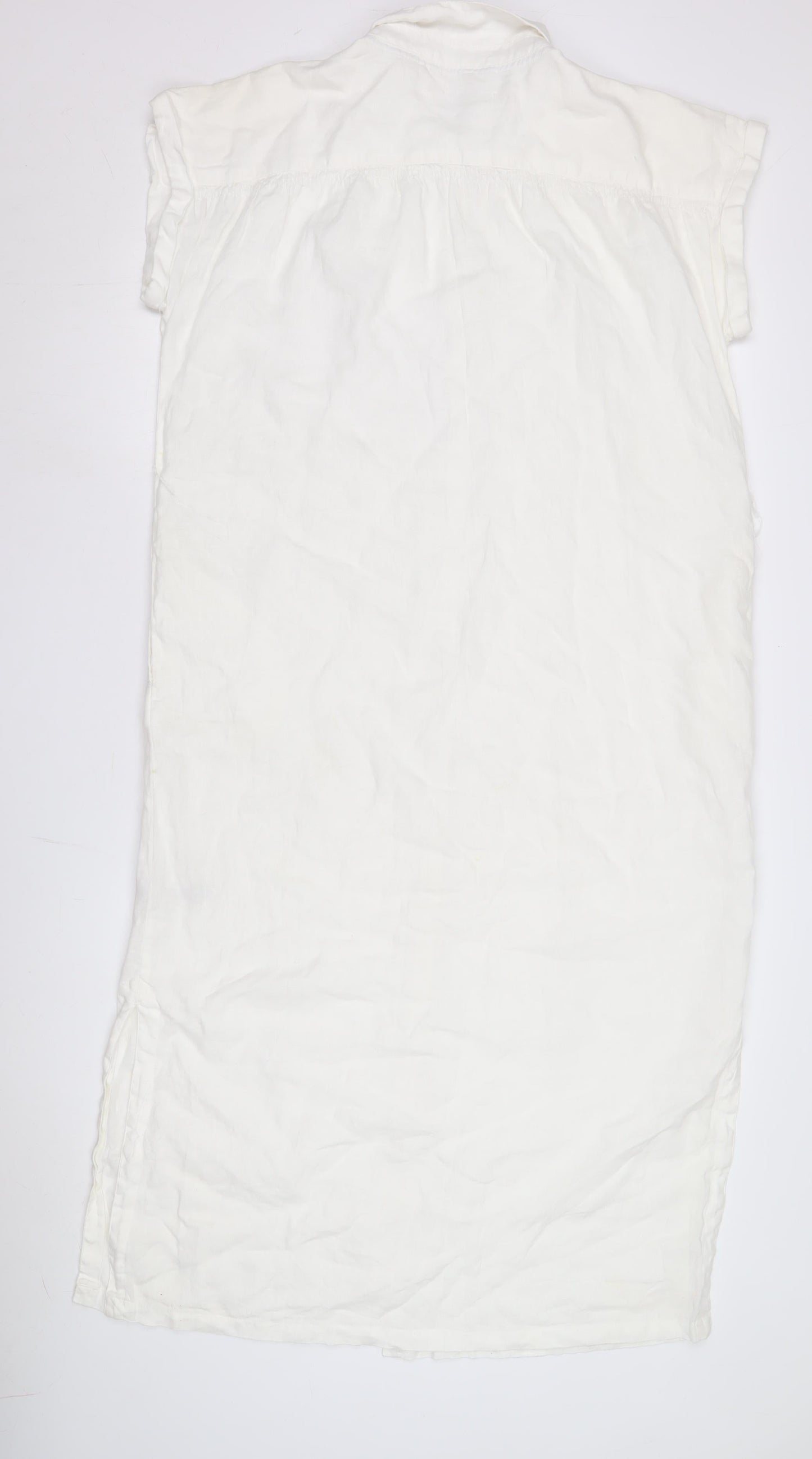 FatFace Women's White Linen Shirt Dress Size 10