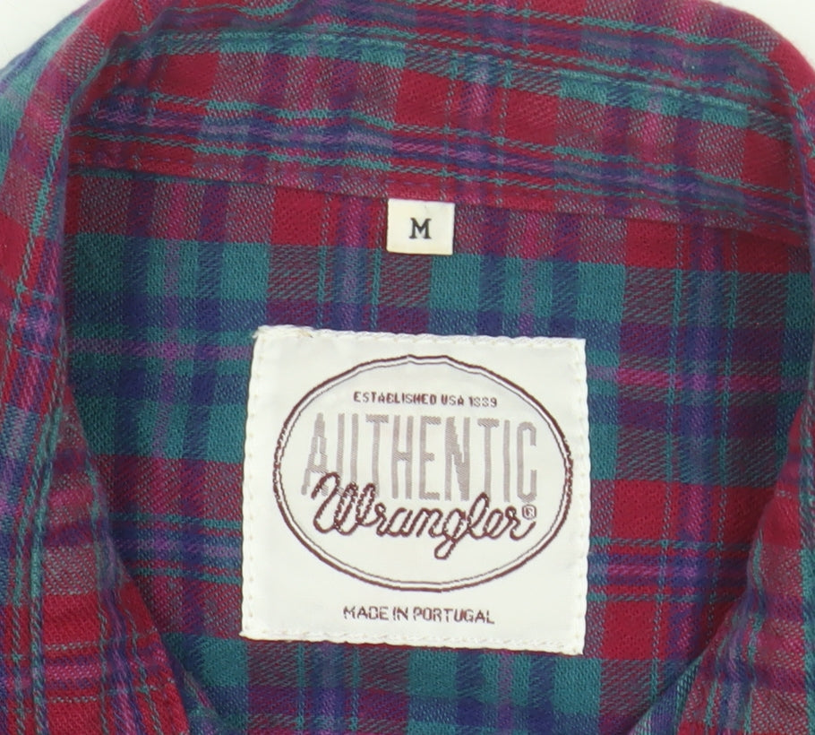 Wrangler Men's Multicoloured M Plaid Button-Up Shirt