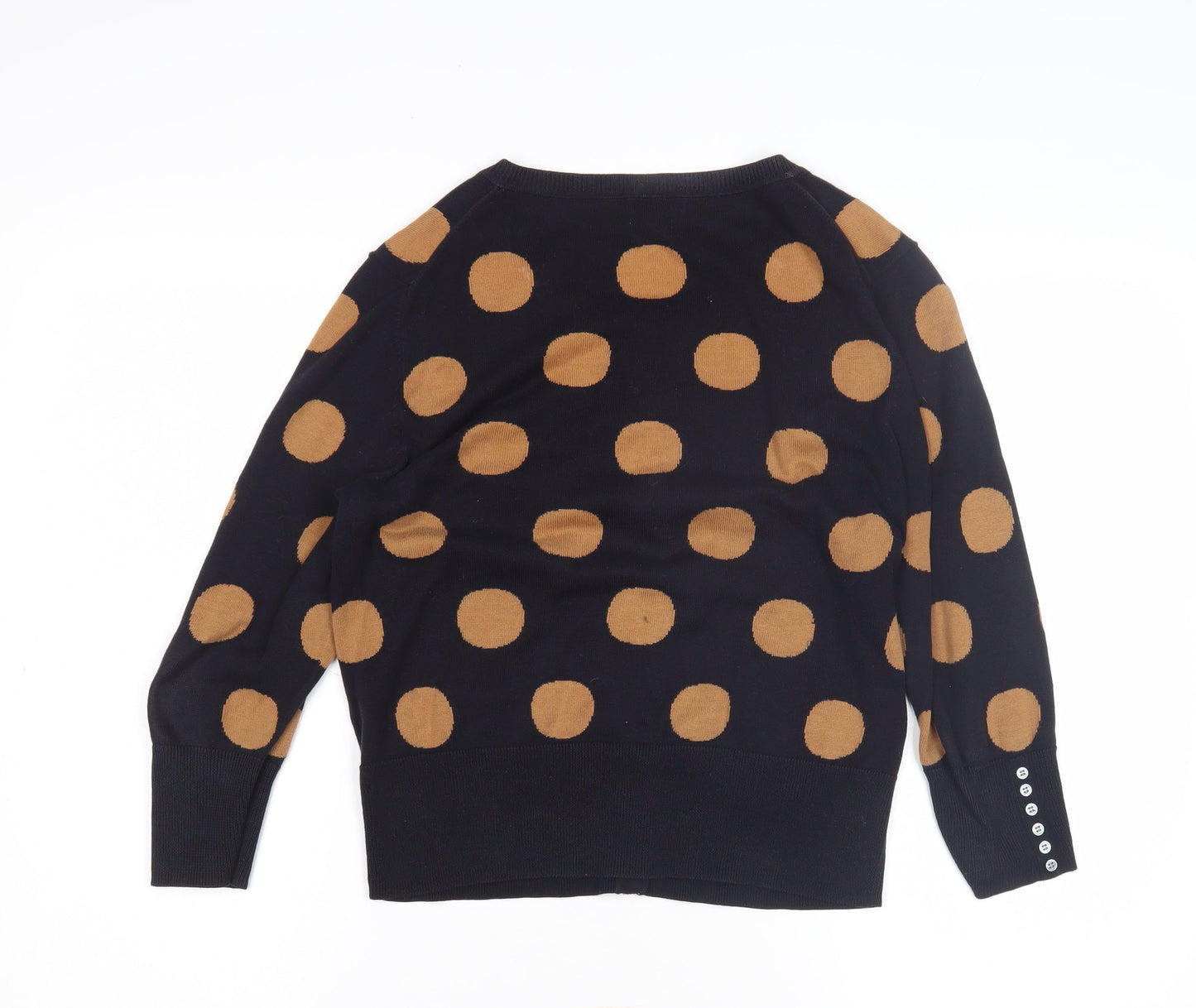 Hobbs Women's Black Polka Dot Cardigan Size 14