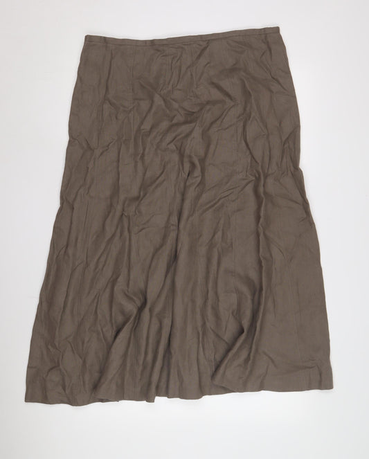 Windsmoor Women’s Brown Linen Skirt Size 14