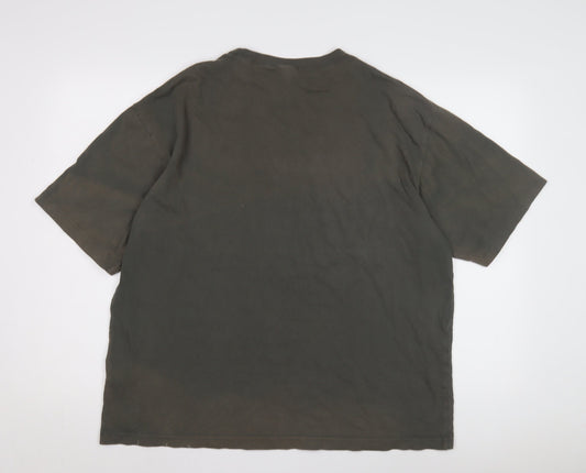 Champion Men's Brown Short Sleeve Logo T-Shirt L