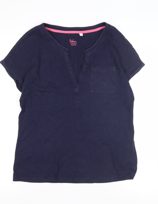 Womens UK Size XS Boden Blue Cotton T-Shirt