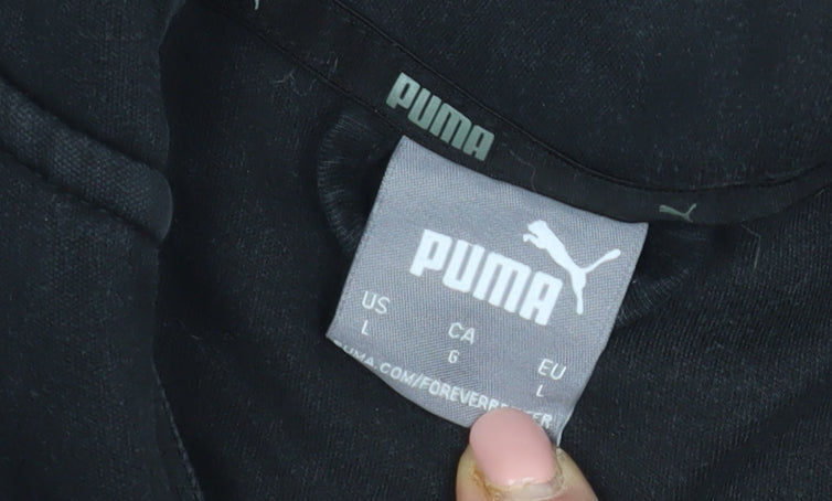 Puma Men's Black Full Zip Hoodie L - Sporty Style