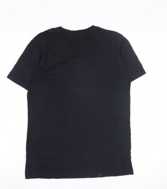 GANT Teens Black Graphic Logo T-Shirt, Size 170 CM