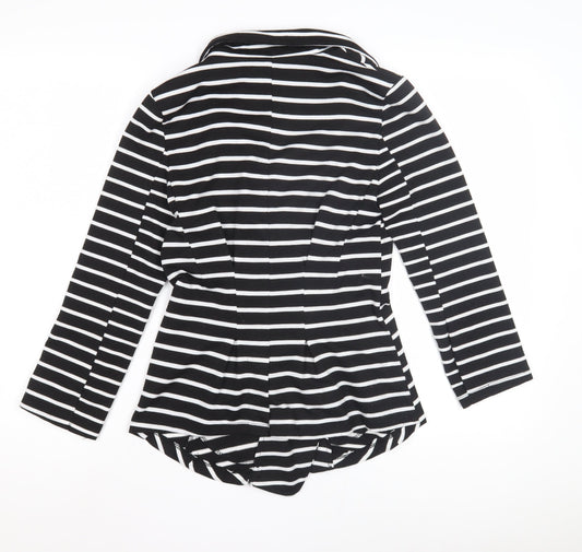 Poetry Women's Black Stripe Blazer, Size S