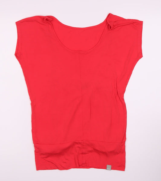 Bench Women's Red Scoop Neck T-Shirt Size S