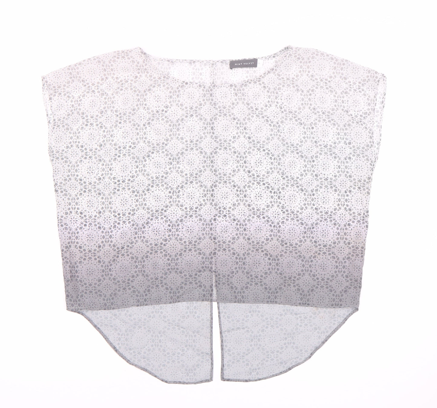 Mint Velvet Grey Floral Lace Women's Blouse Size 10