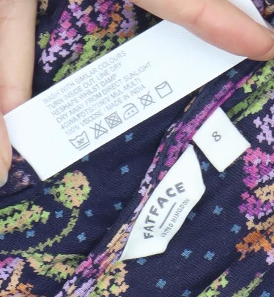 Fat Face Women's Multicoloured Floral Dress Size 8