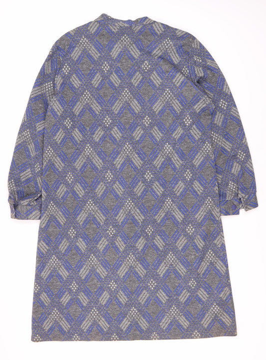 St Michael Women’s Blue Geometric Shirt Dress 20 Petite