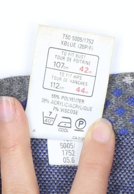 St Michael Women’s Blue Geometric Shirt Dress 20 Petite