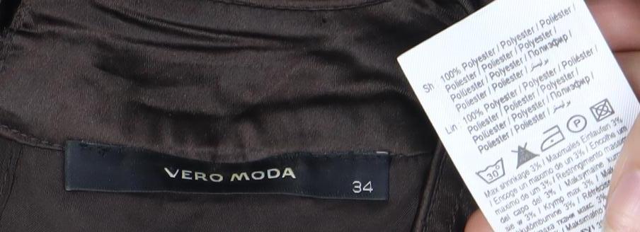 Vero Moda Women's Brown A-Line Dress Size 6