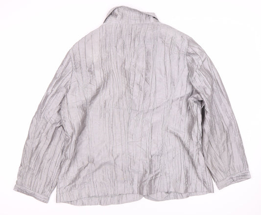 25° Sud B-25 Women's Grey Blazer, Size 18 - Elegant