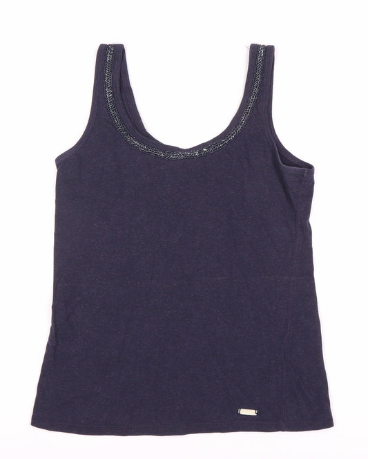 Superdry Womens Blue Tank Top Scoop Neck Small