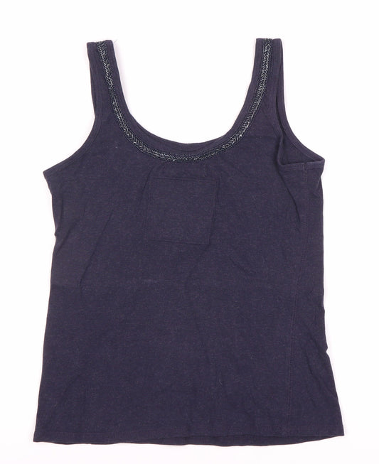 Superdry Womens Blue Tank Top Scoop Neck Small