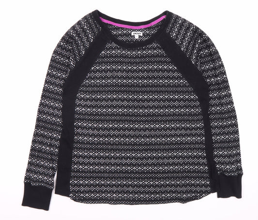 DKNY Women's Black Geometric Knit Sweater Size S