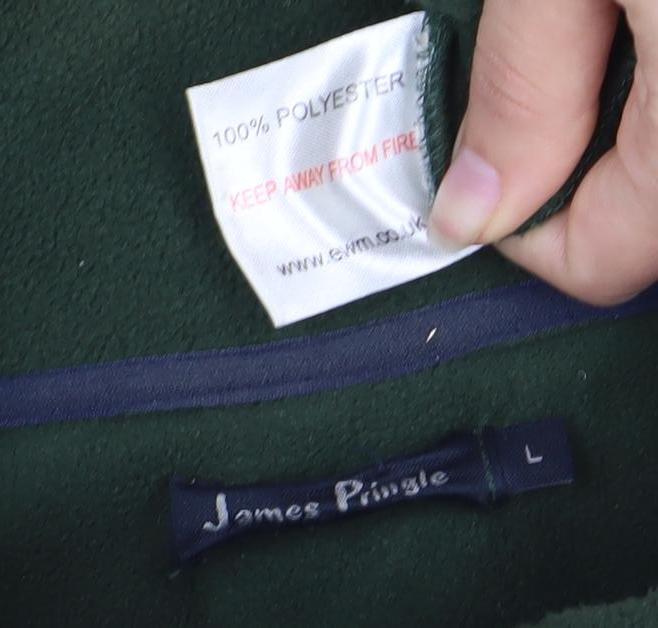 James Pringle Men's Green Fleece Waistcoat, Casual, Excellent