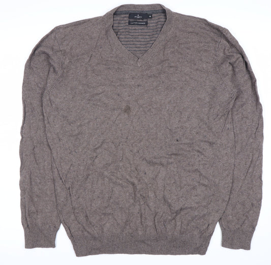 Jeff Banks Men's Brown V-Neck Pullover Jumper M