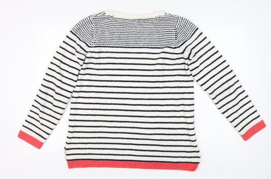 Joules Women's Multicoloured Stripe Jumper, Size 12