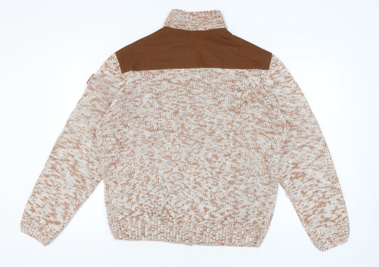 Atlas for Men XL Brown Full Zip Men's Jumper