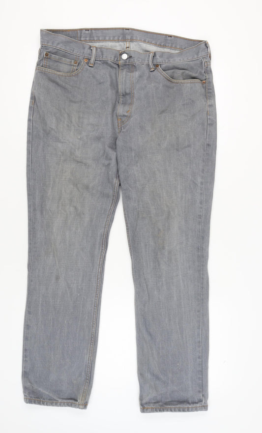 Levi's Men's Slim Grey Denim Jeans Size 40 W 32 L
