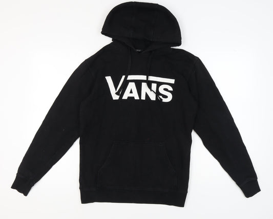 Vans Men's Black S Pullover Hoodie with Logo