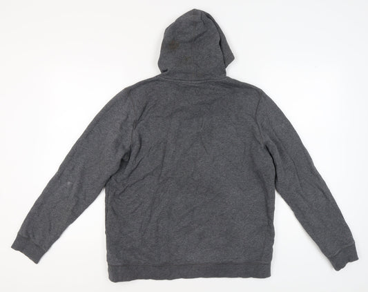 Under Armour Grey Pullover Hoodie Unisex L Fleece