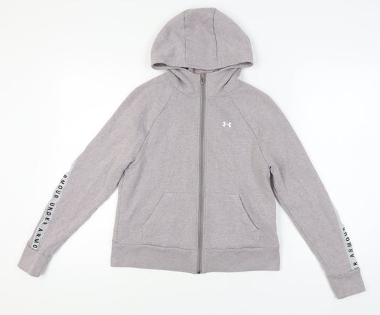 Under Armour Women's Grey Full Zip Hoodie Medium