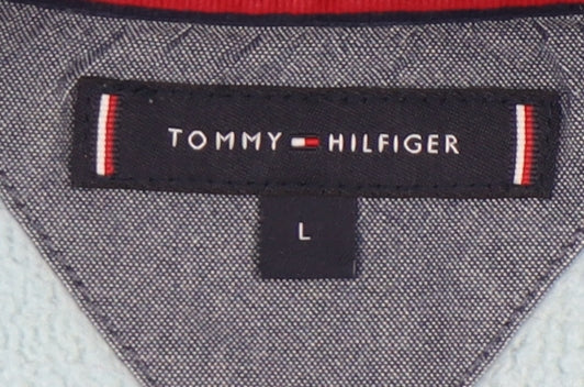 Tommy Hilfiger Men's Blue Hoodie L Logo Pullover