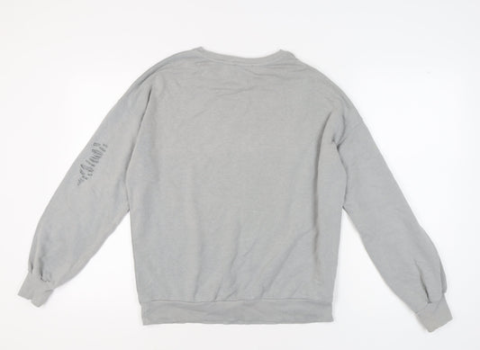 New Look Women's Grey Distressed Pullover Sweatshirt S
