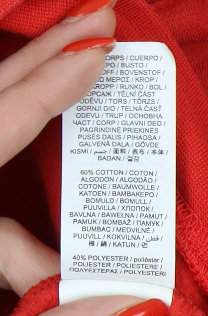 Nike Unisex Red XL Pullover Hoodie with Logo