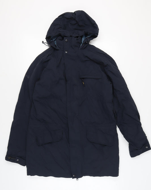 Peter Storm Men's Blue Hooded Parka Jacket S