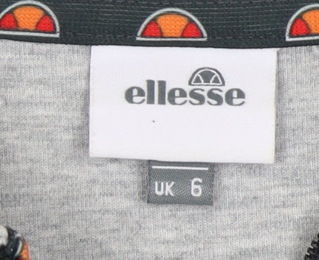 Ellesse Women's Grey Red Hoodie Size 6