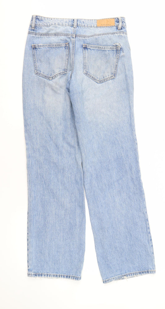 Stradivarius Women's Blue Straight Jeans UK 8